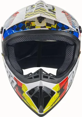 Produktbild von Crosshelm Helm Kinderhelm Motorradhelm Motocross Skeleton weiß bunt Größe L