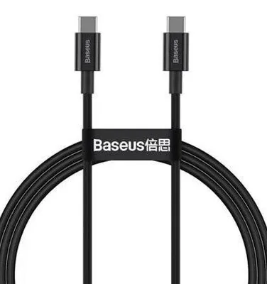 Produktbild von Baseus Superior, 1 m, USB C, USB C, USB 2.0, 0,48 Gbit/s, Schwarz