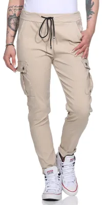 Produktbild von ZARMEXX Damen Freizeithose Cargo Hose Baggy Style Jogger Ladies Pants mit elasti