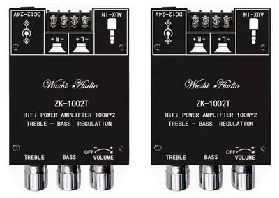 2x ZK-1002T 5.0 Bluetooth 2.0 Kanal Modul, schwarz