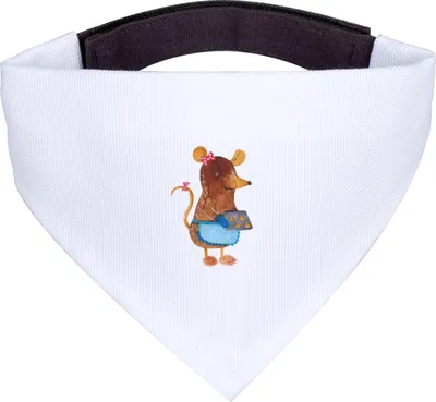 Produktbild von Mr. & Mrs. Panda Halstuch Hund Maus Kekse - Weiß - Geschenk, Weihnachten, Backen, Hunde, Plätzchen, Für, Winter, Hundehalstuch, Tuch