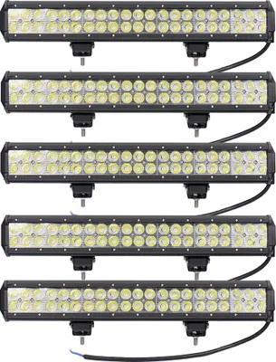 Produktbild von Greenmigo 5X 126W LED Arbeitsscheinwerfer weiß 12V 24V Flutlicht Reflektor Work Light Bar Scheinwerfer Arbeitslicht Offroad Arbeitslampe für Traktor