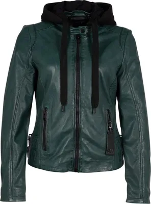 Produktbild von Mauritius Lederjacke Damen G2wAlya dunkelgrün Basics 100% Leder L