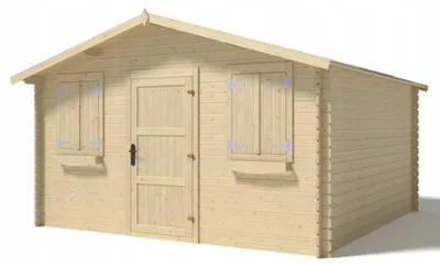 Immagine prodotto di Casetta da giardino in legno - 16m2 - 4x4m - 28mm - colore: naturale