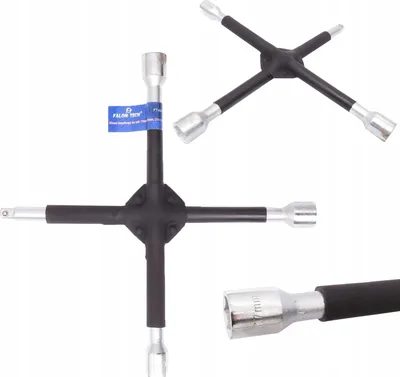Imagen del producto de Llave de radios para bicicleta, con forma de cruz, de 17x19x21 mm