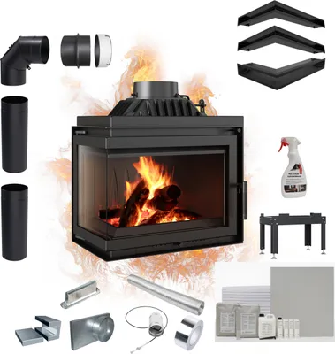 Immagine prodotto di Inserto per caminetto in ghisa KRATKI SIMPLE sinistro 8 kW Ø 200