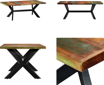 Immagine prodotto di vidaXL Tavolo da pranzo 200x100x75 cm in legno massiccio antico - Tavolo da pranzo - Tavoli da pranzo - Tavolo da pranzo in legno - Tavoli da pranzo in legno