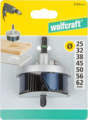 Image de Scie Cloche Avec Foret Central De 8mm Et 7 Lames 2164000 Wolfcraft