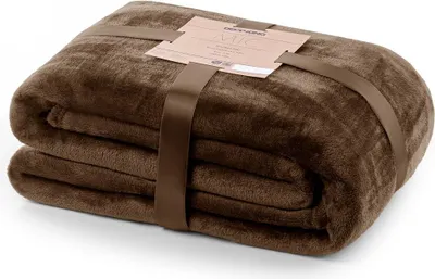 Produktbild von Kuscheldecke Tagesdecke Weich Wohndecke Sofadecke Decke  240 GSM Mic 220x240 cm Braun