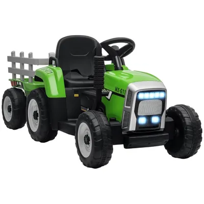 Produktbild von Elektro-Kindertraktor mit Eltern-Fernbedienung Max. Geschwindigkeit von 6 km/h Elektrischen Kinderauto Elektroauto Grün + Schwarz