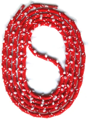 Produktbild von SNORS zweifarbige Rundsenkel - ROT / WEISS - 3mm - 130cm