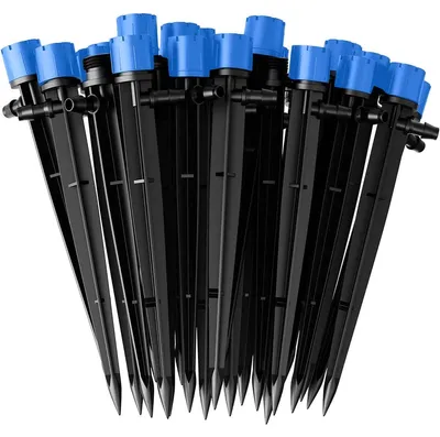 Produktbild von Tropfer Tropfbewässerung Tropfbewässerungssystem - 8 Auslässe - 360 Grad - Verstellbar - Blau - 60 Stück