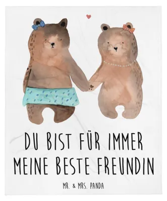 Produktbild von Mr. & Mrs. Panda Plaid Bär Freundin - Weiß - Geschenk, Decke, Beste Freund Liebe Liebesbeweis Verliebt Kumpel Kumpeliene, Bettdecke, Kuscheldecke, Teddy, Wohndecke