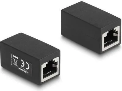 Produktbild von DELOCK Adapter RJ45 Buchse zu RJ45 Buchse Cat.6 schwarz