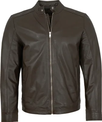 Produktbild von Existenz - Herren Lederjacke Lammnappa dunkelbraun : 62