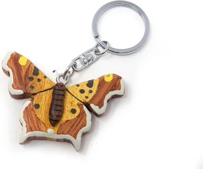Produktbild von Schlüsselanhänger aus Holz - Schmetterling