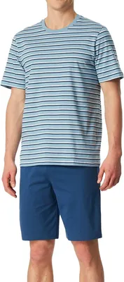Productafbeelding van Schiesser heren pyjama, korte broek, maat 50, marineblauw