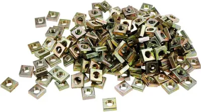 Produktbild von Vierkante Moeren M6 10mm*3mm - 100 Stück, Verzinkt, Metrisch Grob, Sortiment Kit