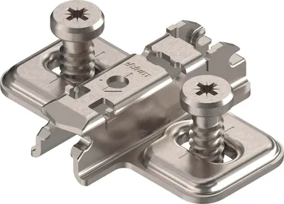 Produktbild von BLUM CLIP Kreuzmontageplatte Langloch, Stahl, Systemschrauben, Distanz 3 mm