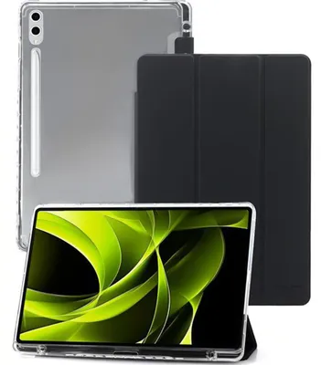 Immagine prodotto di Custodia protettiva per Galaxy Tab S10 Plus, Mobile Origin Easy Tablet Case, nero-trasparente
