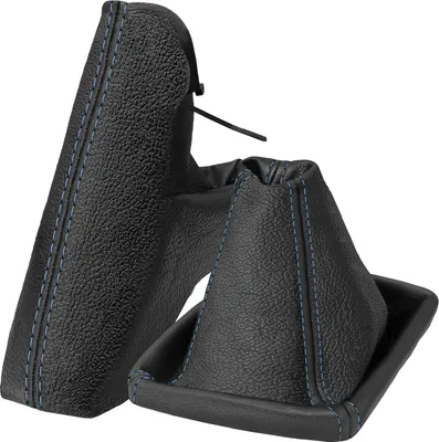 Produktbild von Schaltsack und Handbremsmanschette Opel Astra H 2004-2010  in Echtleder schwarz Nhat blau