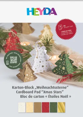 Image de Bloc de carton "Étoiles de Noël" | A4 12 feuilles