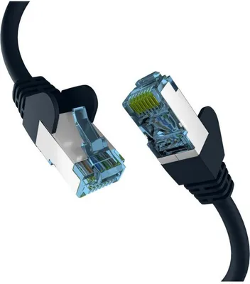 Produktbild von EFB Netzwerkkabel CAT6a S/FTP PIMF mit CAT7 Rohkabel 10 Gigabit Ethernet Kupfer 10m schwarz