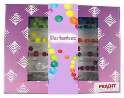 Produktbild von Pracht Creatives Hobby 4800-12121 - DIY Bastelset mit Polarisperlen im Regenboge