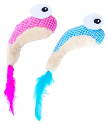 Immagine prodotto di Catstages Dental Shrimpies - Giocattolo masticabile per la pulizia dei denti per gatti - con erba gatta