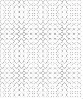 Image de Autocollants ronds, diamètre 1 cm, 357 pièces, blanc mat