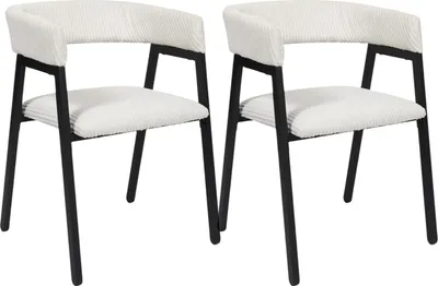 Image de Fauteuil Design Cotele Scott Beige - Lot De 2