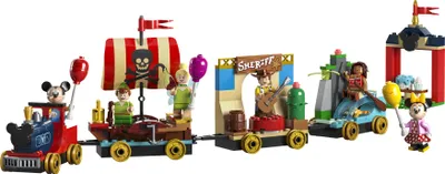 Produktbild von LEGO | Disney: Disney Geburtstagszug Set mit Moana, Woody, Peter Pan und Tinker Bell Zug-Spielzeug plus Micky und Minnie Maus, für Kinder ab 4 Jahren, Disney's Serie zum 100. Geburtstag 43212