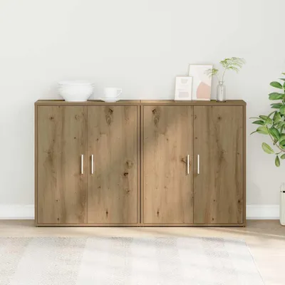 Immagine prodotto di vidaXL Mobile bar con 2 ripiani, effetto legno artigianale, 60 x 31 x 70 cm, materiale composito di legno