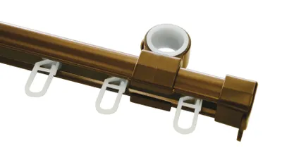 Obrázek produktu pro Sada druhého závěsu pro lištu GARDINIA Lugano U-tvar 150 cm. Bronz