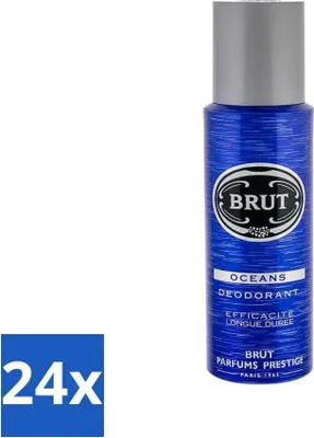 Productafbeelding van Brut - Deodorant - Spray - Oceans - Frisse en maritieme geur - 200 ml - Voordelige verpakking - 24 stuks