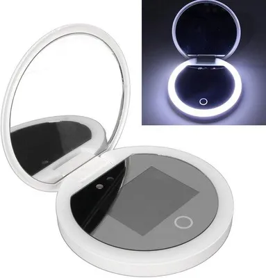 Obrázok produktu pre LED kozmetické zrkadlo s UV kamerou a 2-násobným zväčšením – dotykové ovládanie a nastaviteľná jasnosť