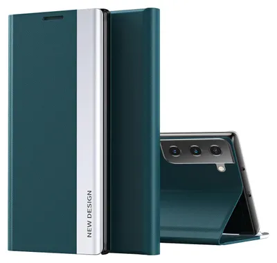 Immagine prodotto di Custodia Galaxy S21 FE 5G, Custodia magnetica in Finto cuoio con funzione stand per Samsung Galaxy S21 FE 5G verde