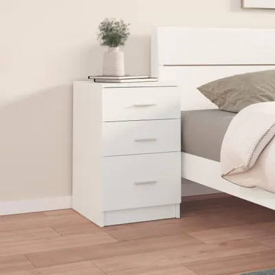 Zdjęcie produktu dla vidaXL Stolik nocny biały 40x40x63 cm materiał drewnopochodny