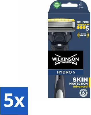 Imagen del producto de Wilkinson Sword – Cartuchos de cuchillas – Hydro 5 Skin Protection Advanced – Protector – 1 cuchilla – Paquete económico – 5 unidades