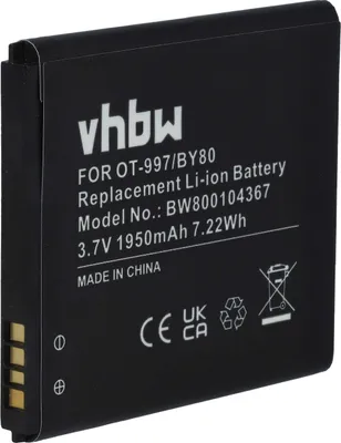 Produktbild von vhbw Akku Ersatz für Alcatel BY80, TLiB32E, TLiB5AF, CAB32E0002C1, CAB32E0000C1, CAB32E0000C2 für Handy Smartphone Telefon (1950 mAh, 3,7 V, Li-Ion)