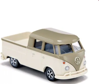Produktbild von Wiking VW T1 Doppelkabine Pritsche olivgrau/perlweiß 078907