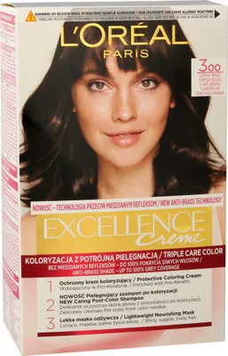 Obrázek produktu pro L'Oreal Paris Excellence Creme Farba do włosów 300 Ciemny Brąz
