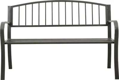 Produktbild von vidaXL Gartenbank Grau 120 cm Stahl
