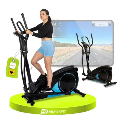 Produktbild von Hop-Sport Crosstrainer HS-060C mit magnetischem Widerstandssystem & 32 elektronischen Einstellstufen, Pulsmessung, Bluetooth, bis 150 kg belastbar