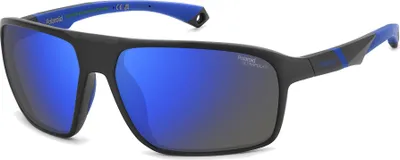 Produktbild von Polaroid PLD 7058/S Matte black blue 64/15/135 Herren Sonnenbrillen