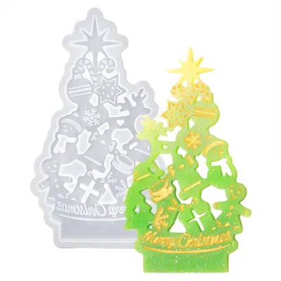 Produktbild von Silikonformen DIY Kerzenformen Weihnachten Gießformen Kerzenhalter Seifenform Silikonform für Sojawachs Kerzen Seife Gips Handwerk Weihnachtsbaum
