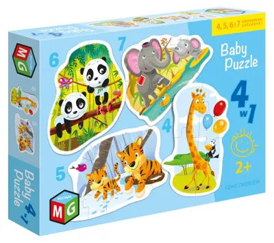 Zdjęcie produktu dla Puzzle dla Dzieci Dzikie Zwierzęta