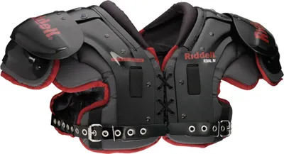 Produktbild von Riddell Rival XL Größe Junior Varsity American Football Schulterpads schwarz/rot