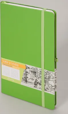 Produktbild von Notes A5 Romantyzm w kratkę zielony