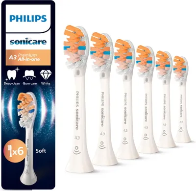 Produktbild von Philips Sonicare A3 Premium All-in-One Original Ersatzbürstenköpfe WeiÃ Oral